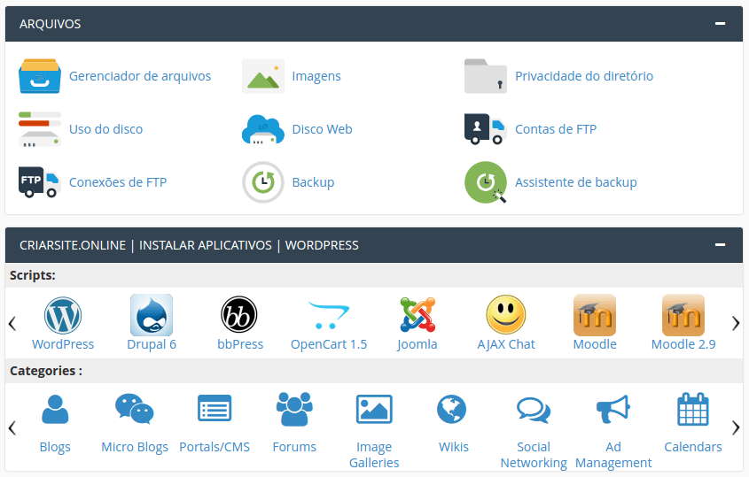 Acessar cPanel
